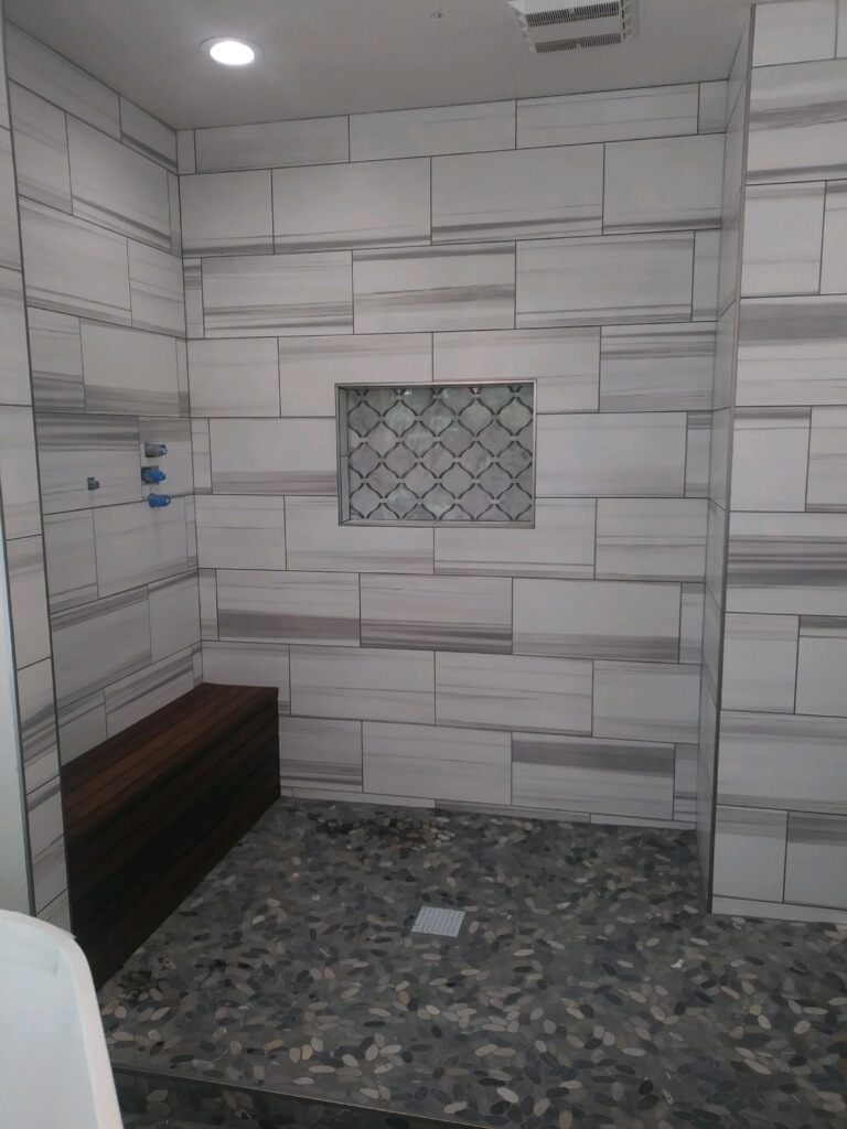 Bathroom custom white wall tiles