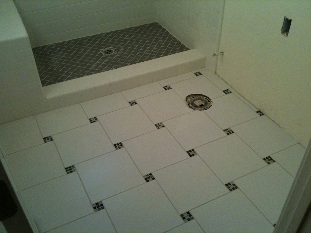 retiling bathroom floor